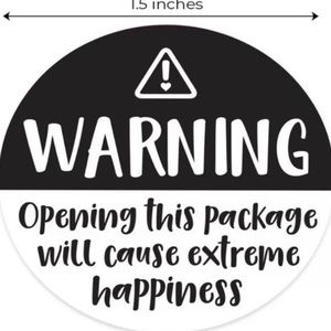 130 pcs|Warning Extreme Happiness Package Stickers